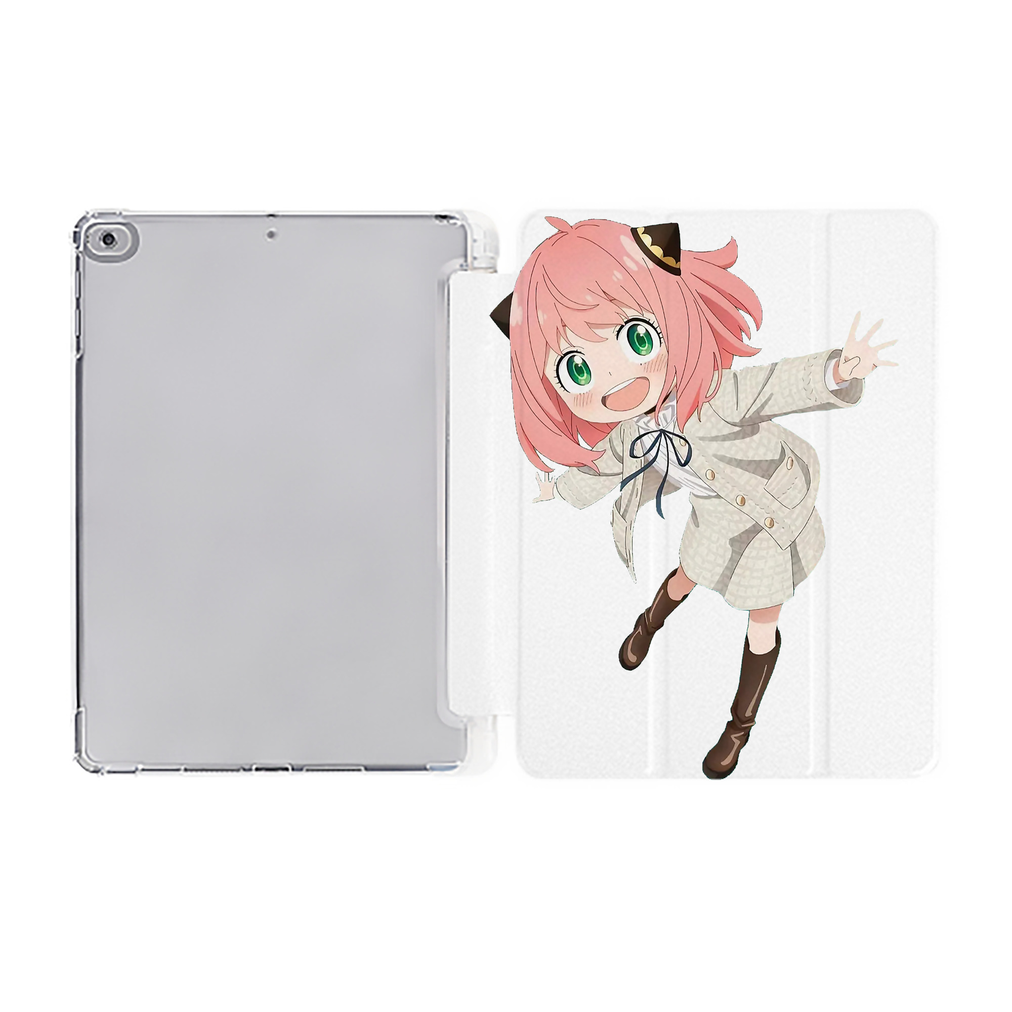 （画像用） SPY×FAMILY间谍家家酒 IPad ケース ペン収納付き 三つ折りスタンド PUレザー×シリコン 対応機種9.5/10.5/10.9インチ